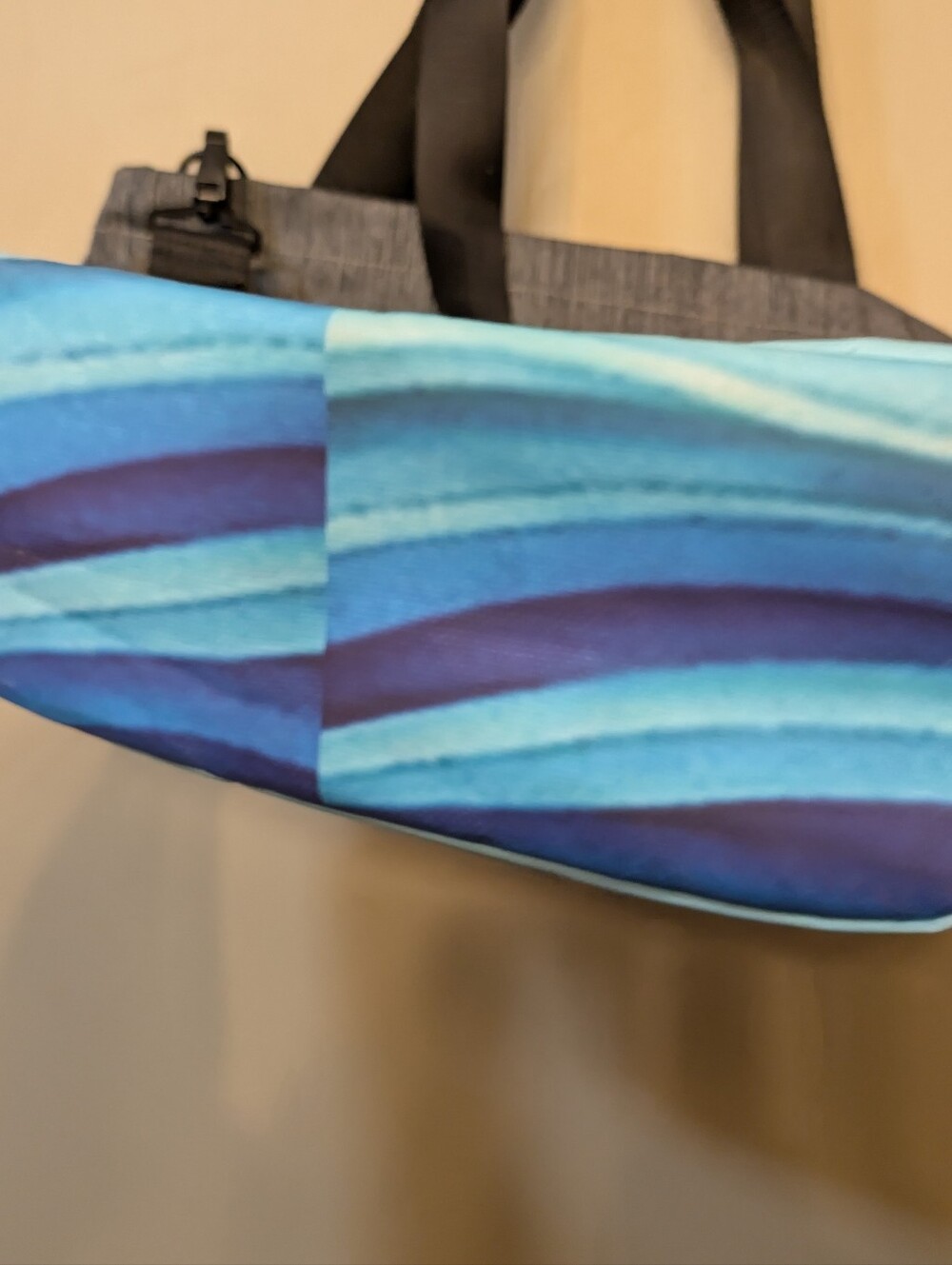 Rareform Cora Gray Tote with Blue and Pink Accent - Picture 6 of 8